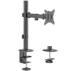 Single LCD Monitor Desktop Mount, with Articulating Arm (Black)