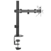 Single LCD Monitor Desktop Mount, with Articulating Arm (Black)