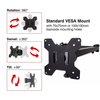 Standard Dual Monitor Mount, Oversized for 2 LED-LCD Computer Monitors Up to 32"