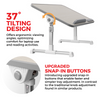 Foldable Laptop Table with Height Adjustable Legs and Tilting Tray