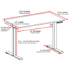 AnthroDesk Sit to Stand Height Adjustable Programmable Standing Desk Workstation with Table Top