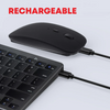 Slim Wireless Bluetooth Keyboard and Mouse Combo (Black)