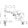 Laptop Stand - Mount with Full Motion Adjustable Arm