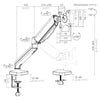 Single LCD Monitor Desktop Arm Mount, Deluxe Gas Spring Model (Black)