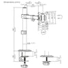 Single LCD Monitor Desktop Mount, with Articulating Arm (Black)