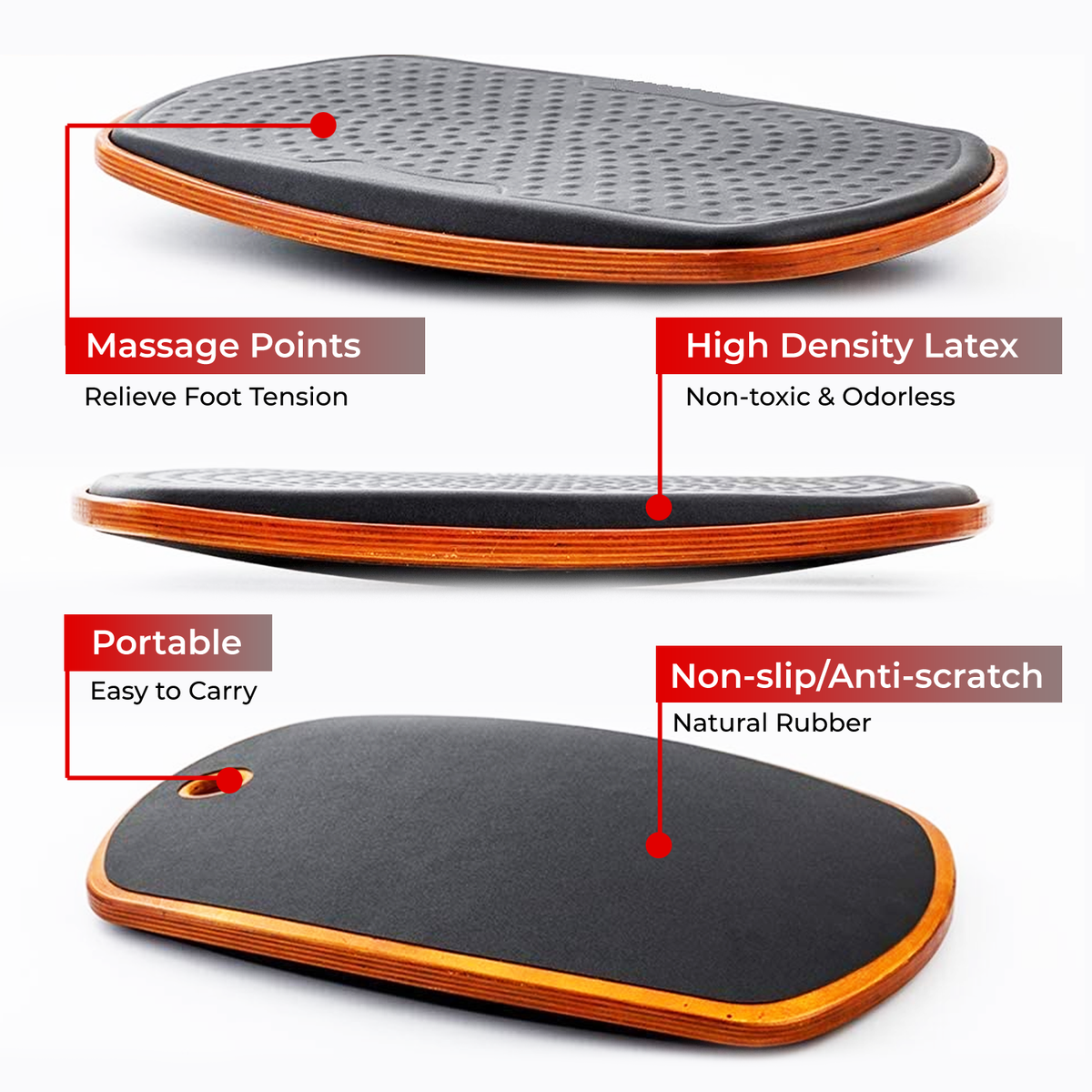 AnthroDesk ErgoActive 360° Mat Standing Desk AntiFatigue Balance Board