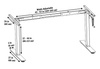 AnthroDesk Manual Crank Standing Desk Measurements